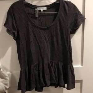 Peplum tshirt. Dark gray